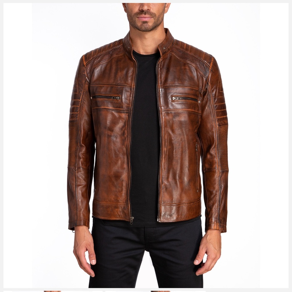 Jared lang pure sheep skin leather jacket